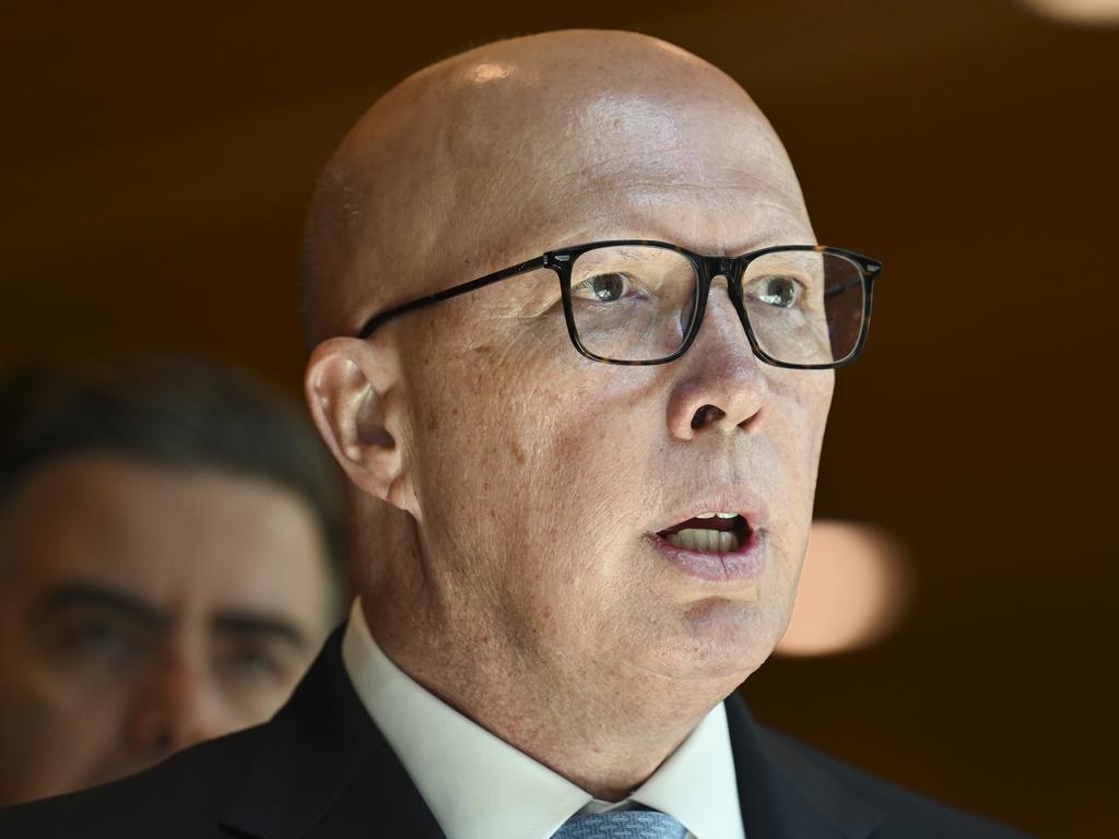 Leader of the Opposition Peter Dutton at Parliament House in Canberra. Picture: NewsWire / Martin Ollman.