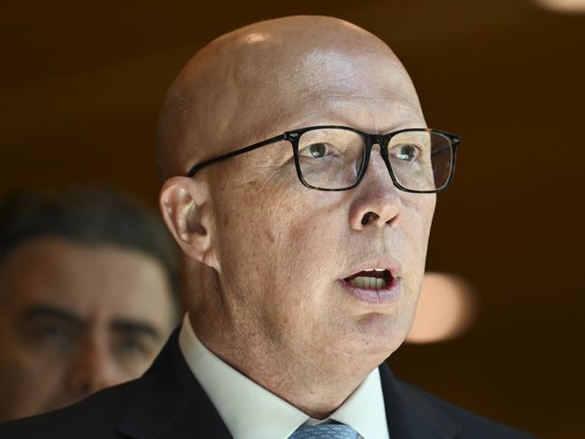 Leader of the Opposition Peter Dutton at Parliament House in Canberra. Picture: NewsWire / Martin Ollman.