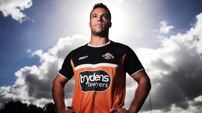 Portrait of Luke Brooks at a Wests Tigers media session at Concord Oval. Picture. Phil Hillyard