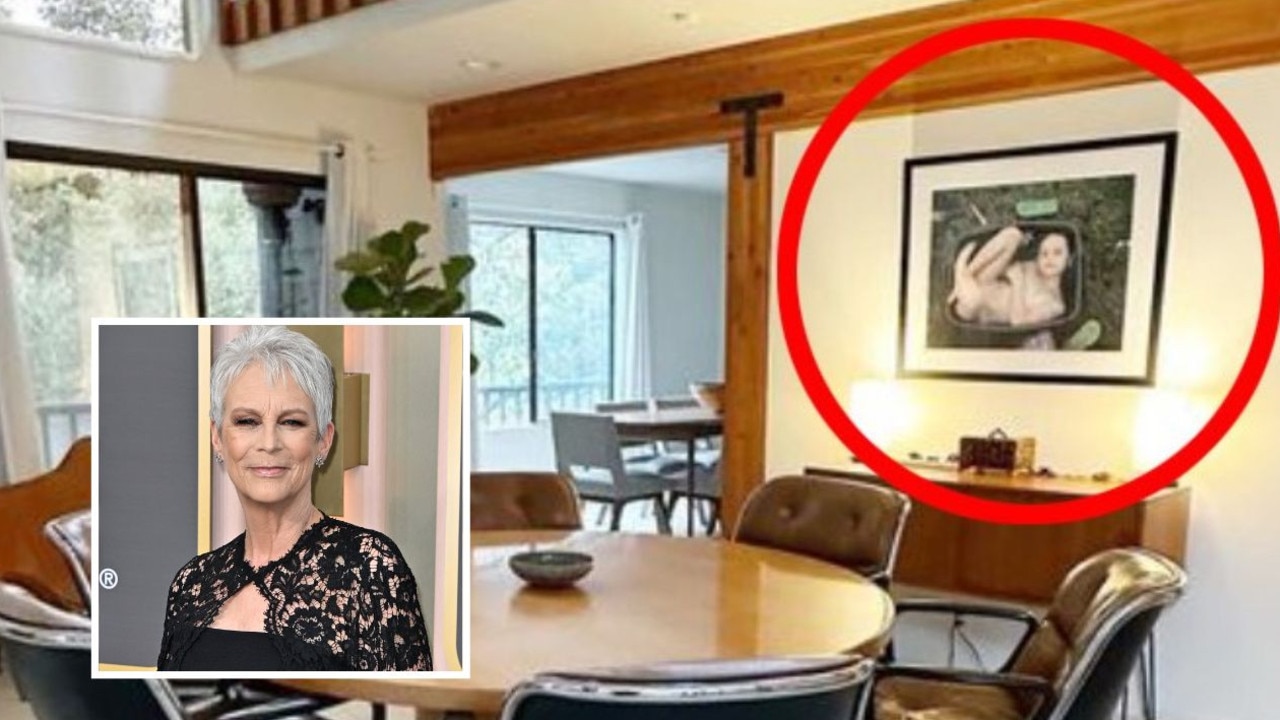 Jamie Lee Curtis explains bizarre framed photo of naked child in home  office