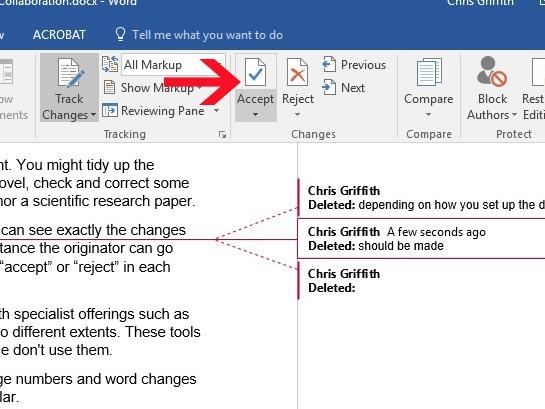 Collaboration using Microsoft Word