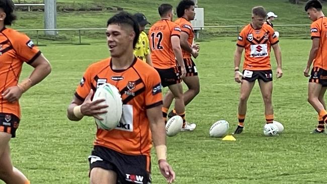 The Meninga Cup Brisbane Tigers warm-up.