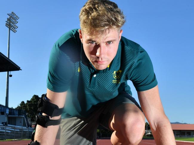 Australian Olympic decathlon medallist Ash Moloney was in Townsville to deliver a strong message to the next generation. Picture: Matthew Elkerton