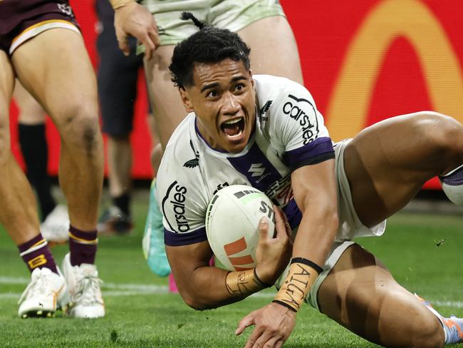 NRL 2023 RD27 BRISBANE BRONCOS V MELBOURNE STORM - SUALAUVI FAALOGO