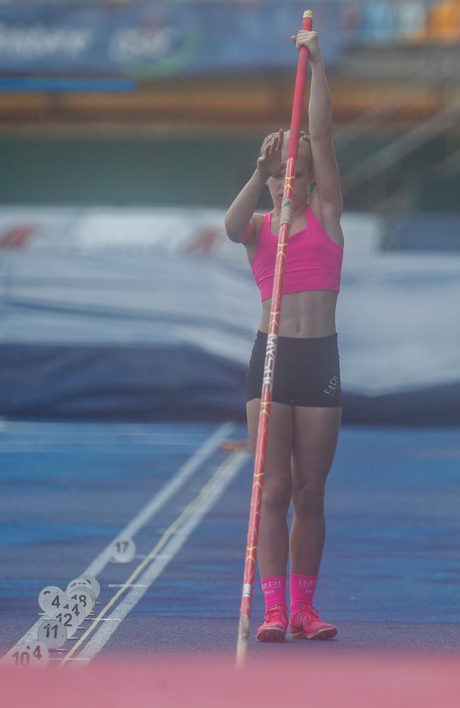 Action from the Queensland Athletics track and field championships at QSAC on Saturday March 15, 2025. Picture: Stephen Archer.