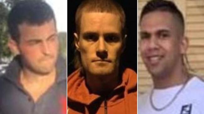 Aidan Pascoe, Shaun Birt and Larkin Moffatt are three of the four men accused of murder following the fatal shooting of Christopher Anderson. Markiss Graham John Moffatt Cleary (not pictured) is also one of the accused.