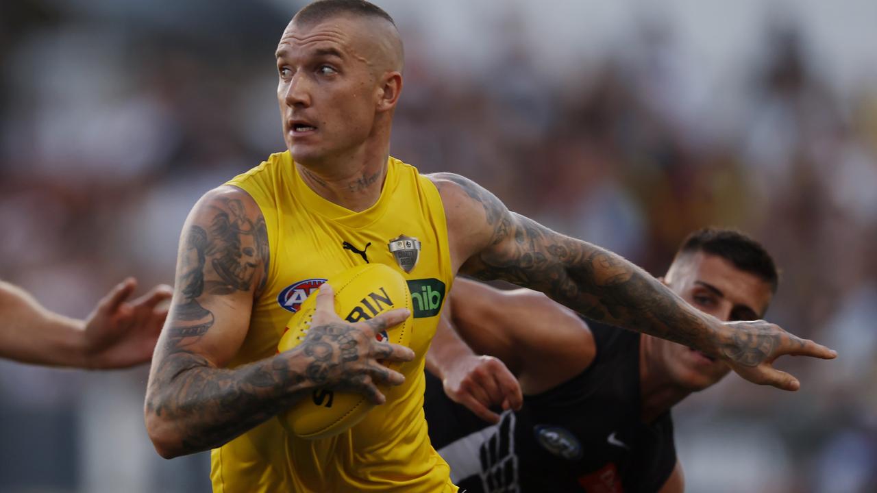 Dustin Martin could miss the start of the season. Pic: Michael Klein