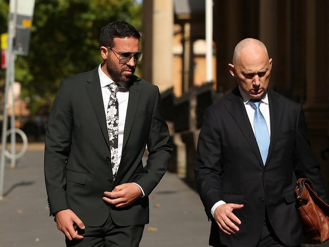 Westpac $500 fraud case against Forum FinancesÃ (L-R) Vince Tesoriero with his Lawyer as they leave the Sydney Federal Court today. Jane Dempster/The Australian.