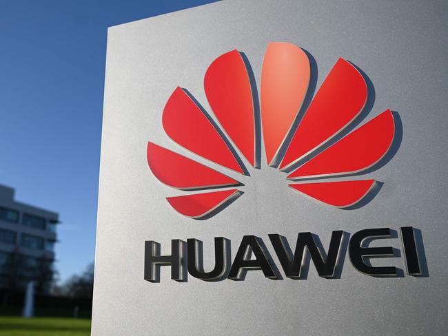 A photograph shows the logo of Chinese company Huawei at their main UK offices in Reading, west of London, on January 28, 2020. - Prime Minister Boris Johnson is expected to announce a strategic decision on January 28, on the participation of the controversial Chinese company Huawei in the UK's 5G network, at the risk of angering his US allies a few days before Brexit. (Photo by DANIEL LEAL-OLIVAS / AFP)