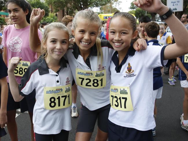 These friends were thrilled to finish the race. Picture: David Swift