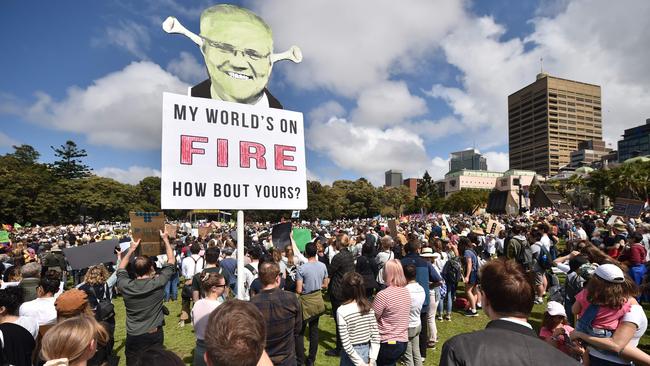 Tens of thousands of people have filled the Domain in Sydney as part of a Global Strike 4 Climate. Picture: AFP