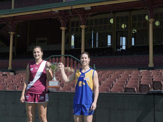 Ashleigh Carter and Bryany Parker will go to battle for the AFL Sydney Women's Premier Division flag. Picture: Ikko Ehode Arimoto