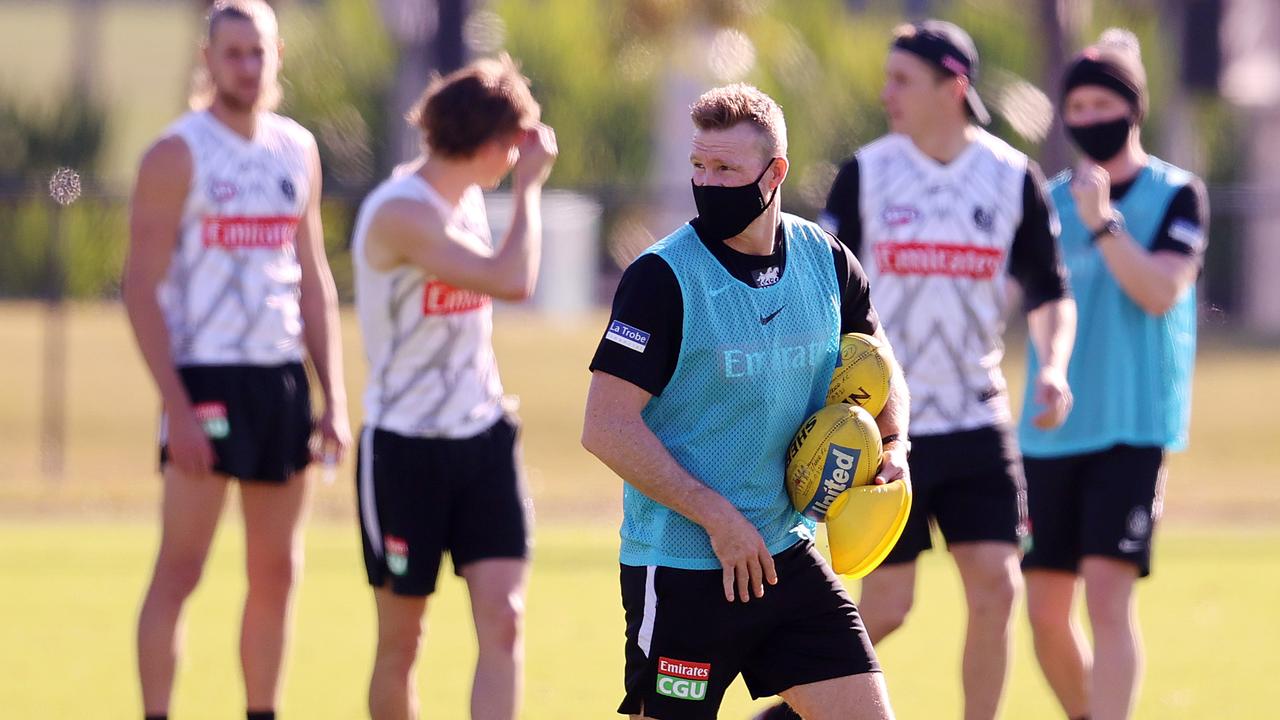 Nathan Buckley attends training at Olympic Park. Picture: Michael Klein