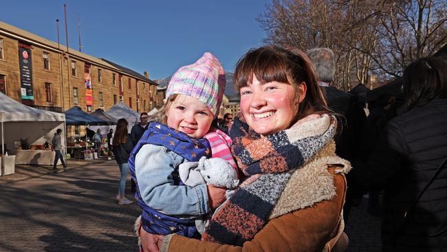 Gemma Killalea with her friend’s daughter Lorelei, 2. Picture: Zak Simmonds