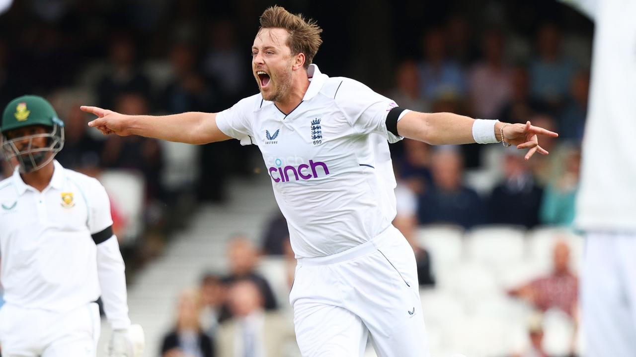 Ollie Robinson of England. Photo by Clive Rose/Getty Images