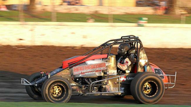 Trent Martin is one of the favourites for the 50-lap Wingless Sprintcar feature race at Castrol Edge Lismore Speedway on March 18, following his success earlier this season in the 100-lap AGP. Picture: Tony Powell.