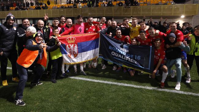 FC Melbourne celebrates its Australia Cup win.