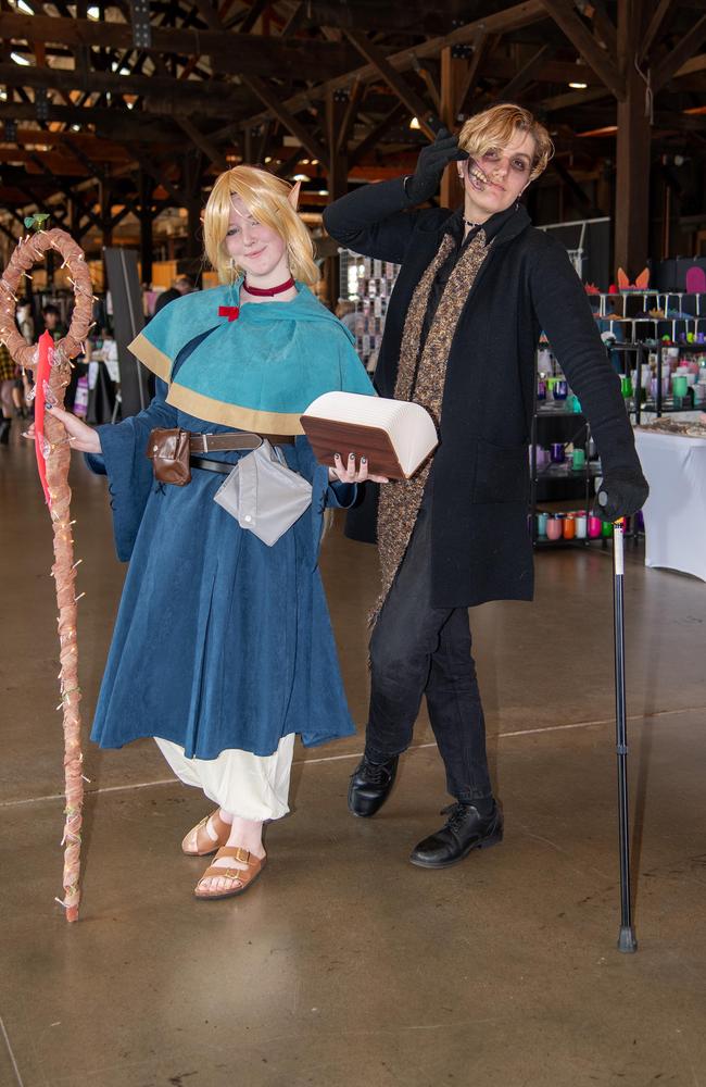 Dressed as Dungeons &amp; Dragons character, Marcell is Abbey McCarthy (left) with Sky Hopkins who created her own original character.Comic-Gedden at the Goods Shed.Sunday June 30th, 2024