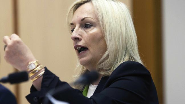 Australia Post chief executive Christine Holgate during Senate estimates in Canberra. Picture: NCA NewsWire / Gary Ramage.