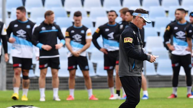 Morris’ time as Cronulla coach could be coming to an end. Photo: AAP Image/Dean Lewins