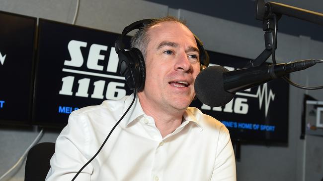 Sports commentator Gerard Whateley at the SEN studio. Picture: Josie Hayden