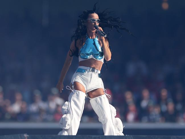 Katy Perry’s performance at last year’s AFL Grand Final gave her album a boost. Picture: Daniel Pockett/AFL Photos/Getty Images