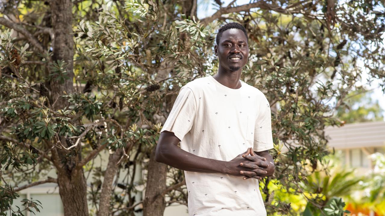 Thuch Angui was forced to drop out of primary school to care for his five siblings after the death of his parents. Together, they waited three years in Juba, South Sudan, before reaching Australia in 2017. Now he is attending the University of Southern Queensland to further his education.