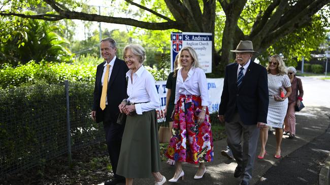 Michael Bryce with his wife Dame Quentin Bryce, daughter Chloe Shorten and son-in-law, former Labor leader Bill Shorten in 2019.