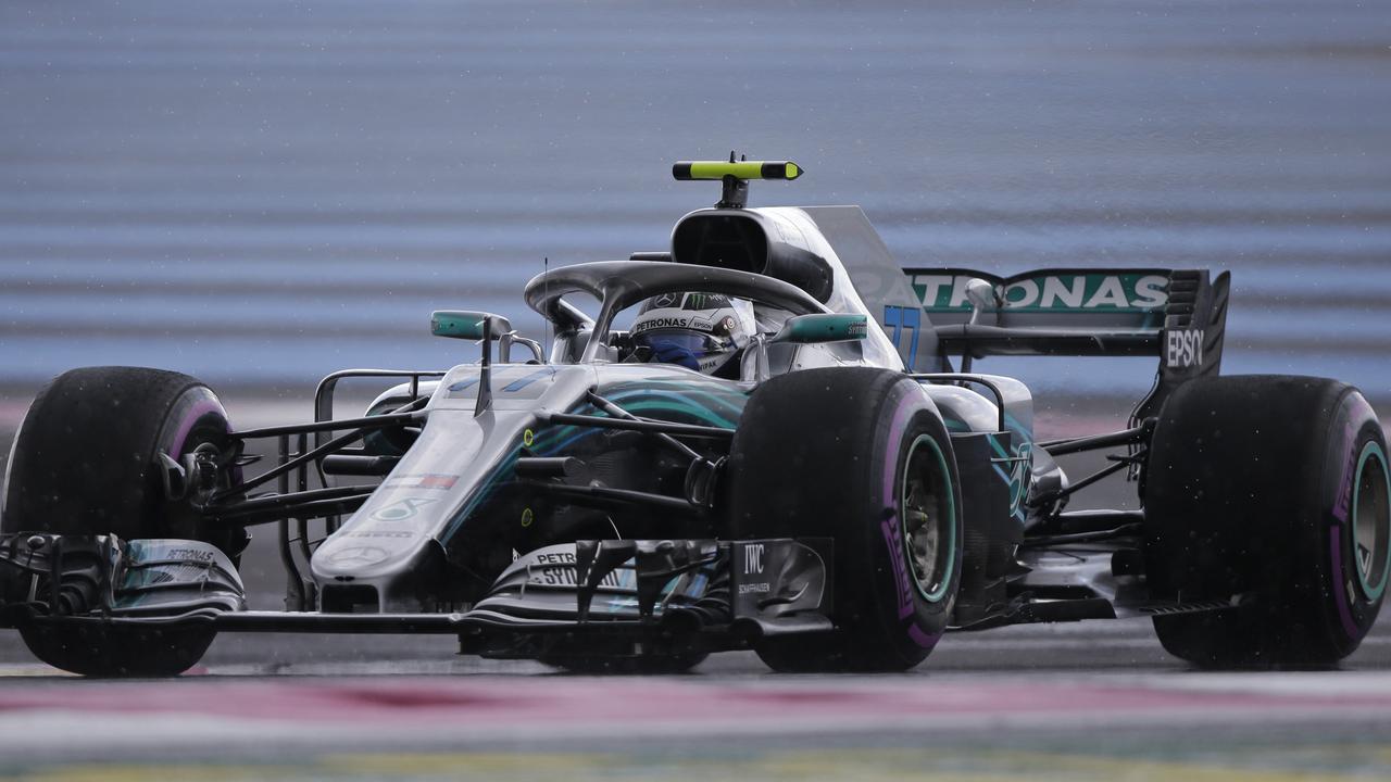 Mercedes driver Valtteri Bottas in action during practice at the Paul Ricard track.