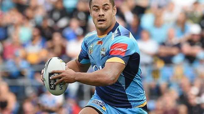 Jarryd Hayne of the Gold Coast Titans in action during their round 22 NRL game against the New Zealand Warriors at Cbus Super Stadium on the Gold Coast, Sunday, Aug. 7, 2016. (AAP Image/Dan Peled) NO ARCHIVING, EDITORIAL USE ONLY. Picture: DAN PELED