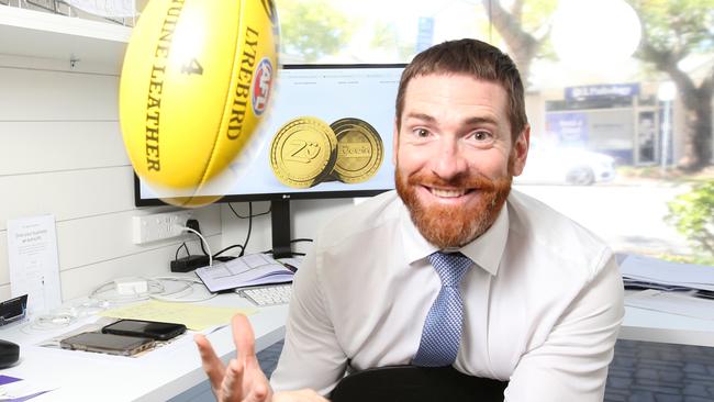 Ex-AFL star Jason Akermanis is launching his own cryptocurrency. Picture: Steve Pohlner