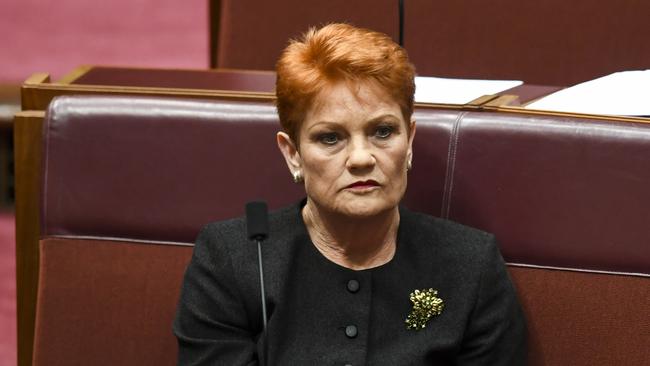 Pauline Hanson has labelled nine-year-old Harper Nielsen as a “brat” for expressing her an opinion different to her own. (Pic: AAP/Lukas Coch)