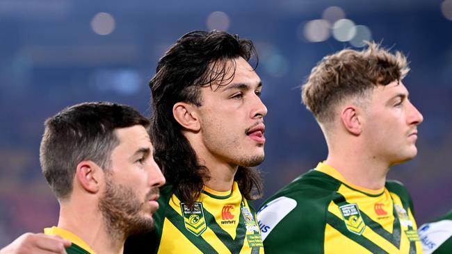 Ahead of his Kangaroos debut, Tino Fa'asuamaleaui says he would consider playing for Samoa in the future. Picture: Getty Images.