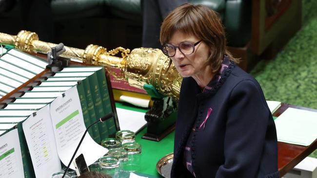 Question Time in the Victorian parliament was sensationally suspended and the public gallery cleared after a group of doctors shouted at Health Minister Mary-Anne Thomas. Picture: NewsWire/ David Crosling