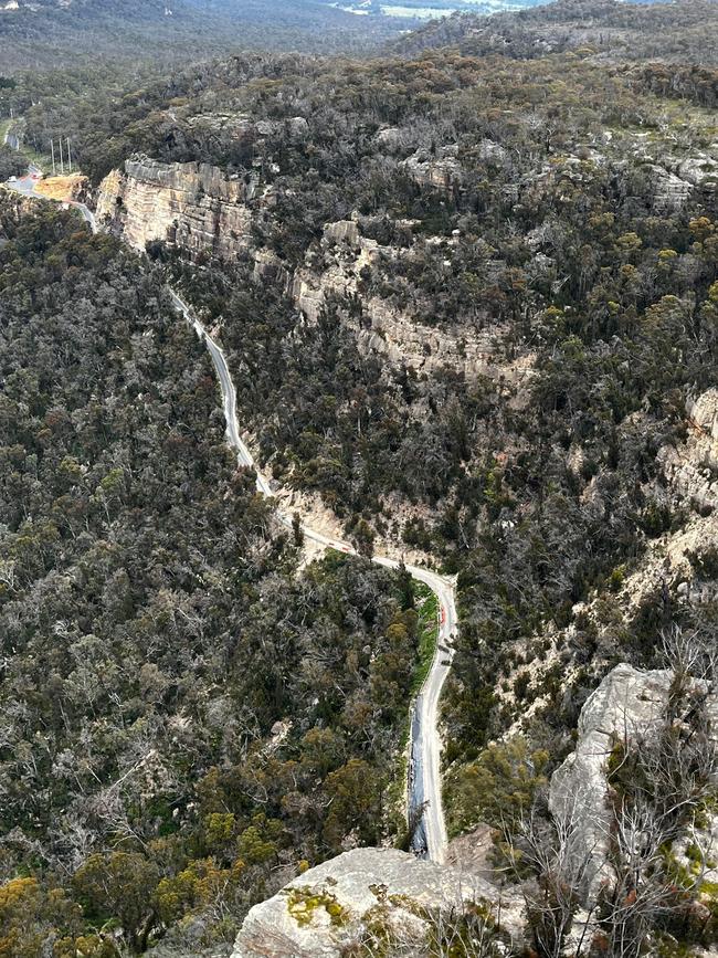 Locals have had to use a rough sealed road after the main road into the valley was closed.