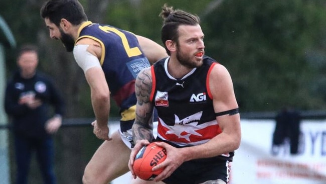 Jarrod Bayliss in action for Park Orchards. Picture: Davis Harrigan