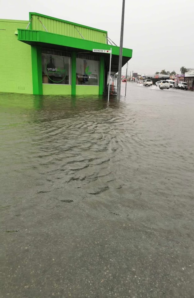 Stancia Guthrie snapped this photo of Sydney St in the early morning of February 4, 2025 as the Mackay CBD flooded from 150mm of overnight rain.