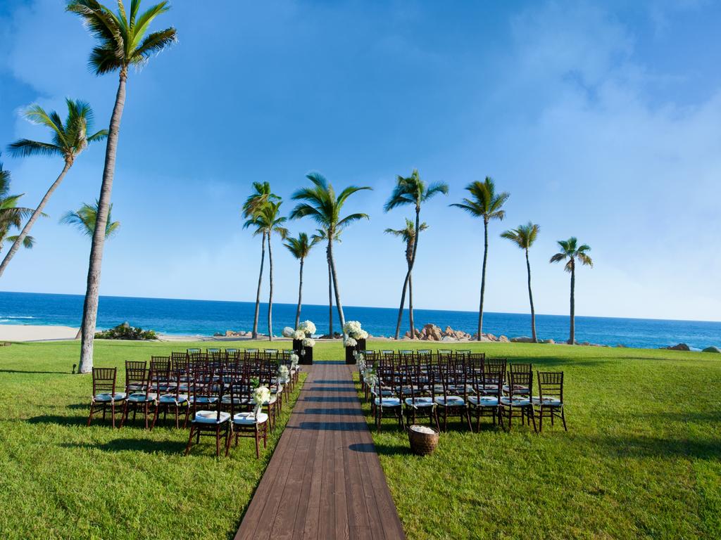 An army of more than 100 linen-clad staff zip around the grounds on golf carts that somehow don’t make noise. Picture: Supplied