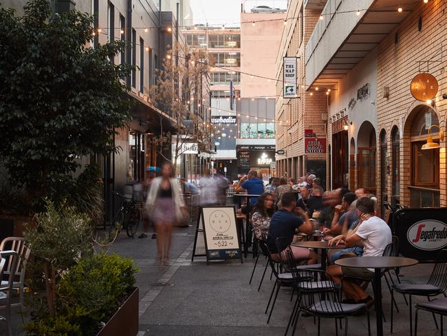 Peel St in Adelaide, Saturday, Feb. 23, 2019. Picture: MATT LOXTON