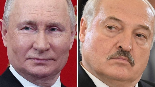 Vladimir Putin and Alexander Lukashenko.