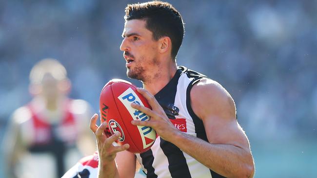 Scott Pendlebury says he will accept an offer to go down the Big Freeze slide. Picture: Getty Images