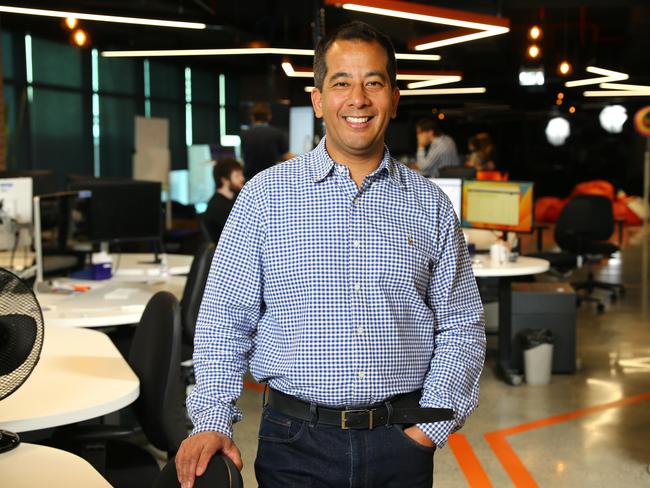 Brisbane tech giant TechnologyOne is hosting more than a thousand staff from its global and Australian offices. Pictured are Technologyone CEO Ed Chung. Fortitude Valley Friday 20th October 2023 David Clark