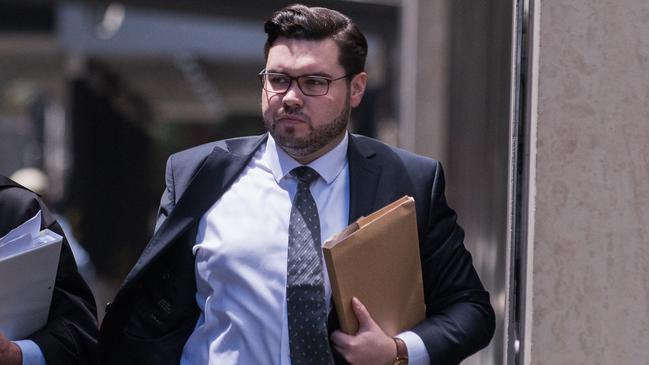 Bruce Lehrmann is seen arriving at the Federal Court of Australia in Sydney Picture: NCA NewsWire / Flavio Brancaleone