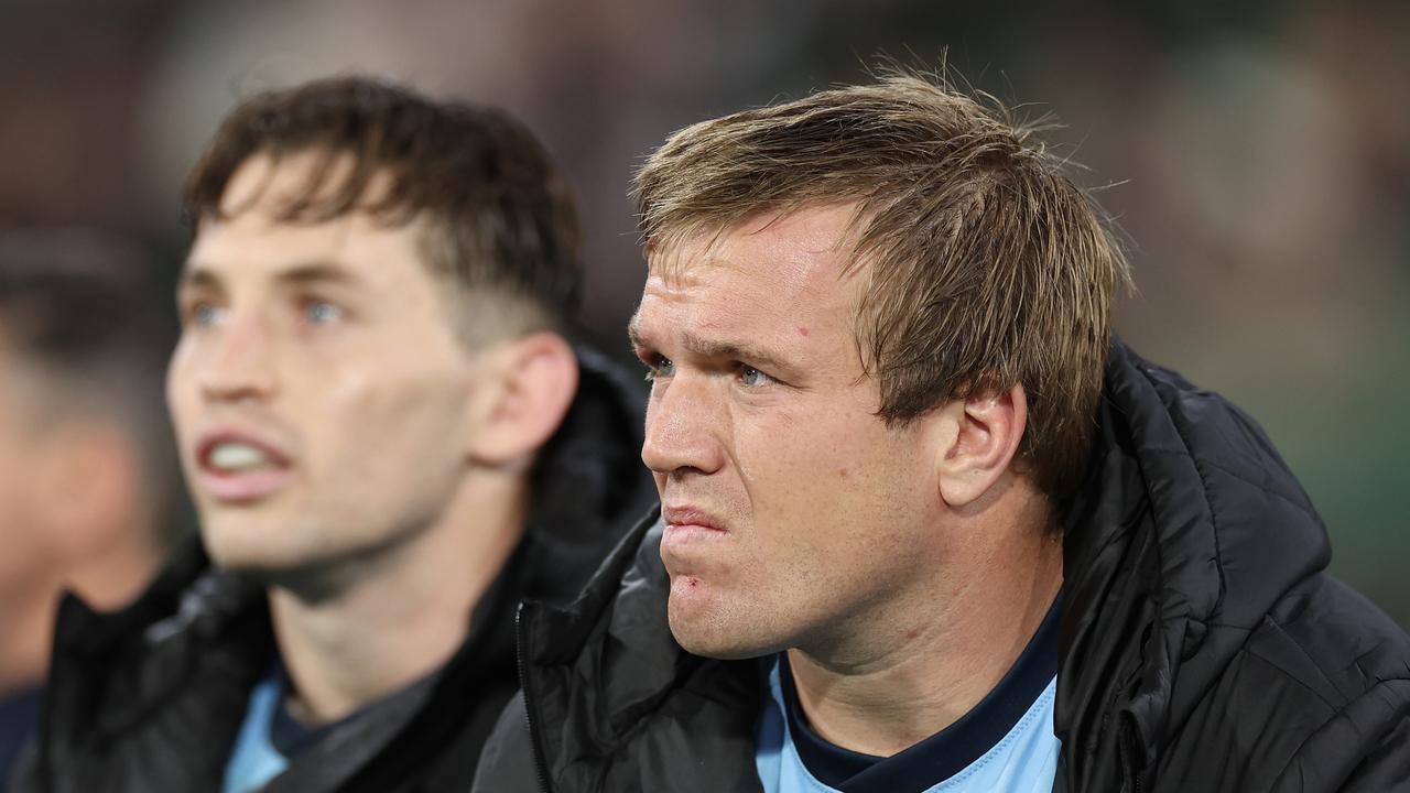 Jake Trbojevic led the Blues to a famous State of Origin series win last year, but he’s well aware that he may lose the captaincy. Picture: Cameron Spencer/Getty Images