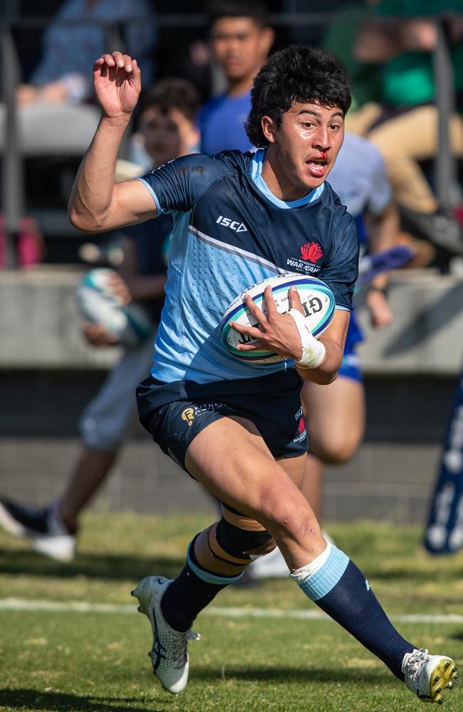 Ronan Leahy (pictured playing for the Waratahs under-18s in 2022) used to be a Waratahs academy player but took an opportunity with the Force.