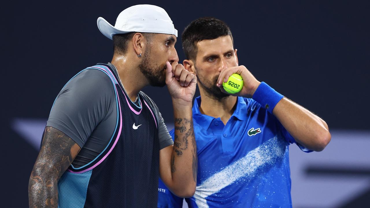 Nick Kyrgios and Novak Djokovic talk tactics.