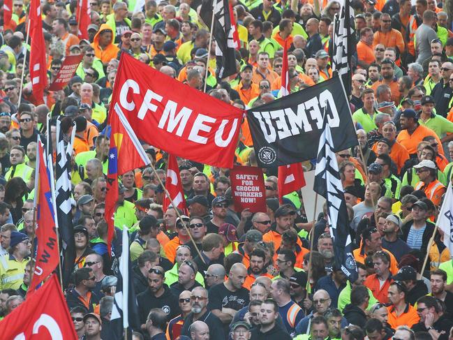 The manufacturing division of the CFMEU welcomed the new law. Picture: Scott Barbour/Getty Images