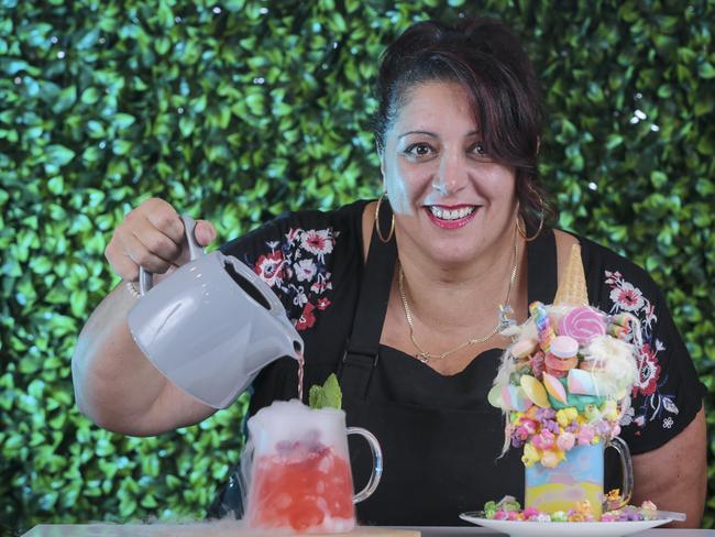 Tania De Freitas with the crazy shakes at Sweet Espresso, Mentone. Picture: Wayne Taylor