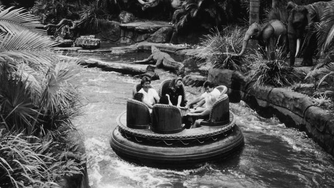 Dreamworld’s Thunder River Rapids ride in 1995.