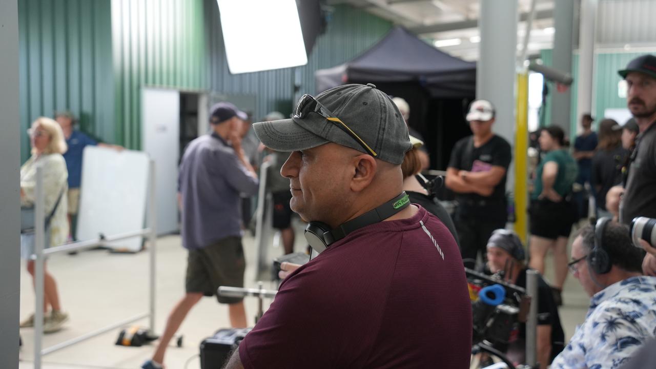 On the set of the Australian independent film Spit, a sequel to 2003 classic Gettin' Square, at the Queensland Regional Accommodation Centre near Toowoomba Wellcamp Airport.
